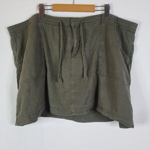 Reitmans Green Skirt with Adjustable Waist